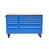 Table de travail d'établi de 55 pouces à 10 tiroirs pour garage d'atelier