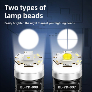 Torcia LED Ricaricabile P50 da 100000 Lumen, Potente Luce Bianca con Zoom, Lunga Portata, Impermeabile - Product Image 2