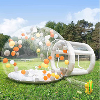 Maison de rebond de fête blanche gonflable 3M/4M de diamètre dôme Igloo en cristal clair extérieur tente de ballon à Air chaud dôme à bulles à vendre