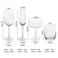 Flûtes à champagne en cristal sans plomb soufflé à la main, forme tulipe, ensemble de verres à vin personnalisés