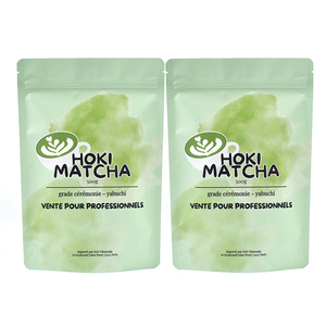 Pochette debout incassable refermable personnalisée avec conception pour sacs d'emballage en plastique de poudre de Matcha 500g - Product Image 3