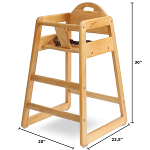 <b>Wooden</b> High Chair for Baby Toddler Stackable <b>HighChair</b> with Commercial Grade Solid Wood Dining Kitchen Home Restaurant - Product Image 3