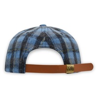 Vente en gros Casquette à carreaux personnalisée 6 panneaux Casquette à carreaux bleue et noire