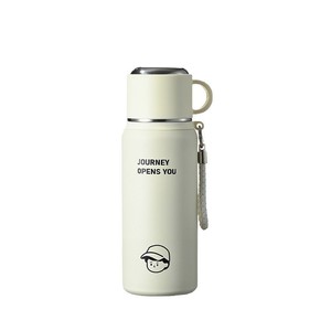 316 Stainless Steel Insulated Water <b>Bottle</b> Large Capacity With Carrying Strap Double Drinking Straw Tea Brewing Cup For - Product Image 5