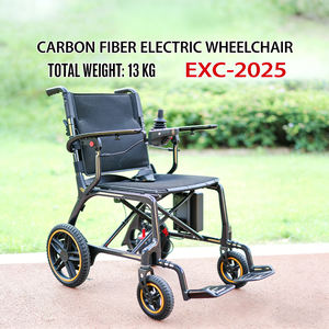 Fauteuil roulant électrique ultra léger en fibre de carbone, pliable, pour personnes âgées et handicapées, avec deux moteurs sans balais - Product Image 1