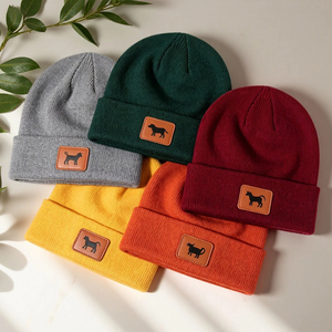 Gorros de Punto Personalizados con Logotipo, para Invierno, Lisos, Gruesos, de Terciopelo, Versátiles, al por Mayor - Product Image 4