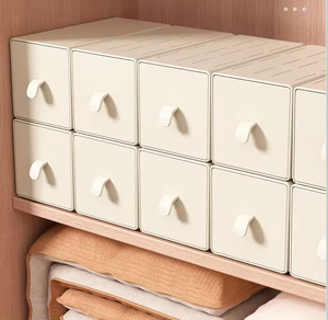Plastic Desktop <strong>Storage</strong> Box Drawers Multi-Layer Stackable Design Minimalist Style Organizing Desks Shelves School Kitchen - Product Image 4