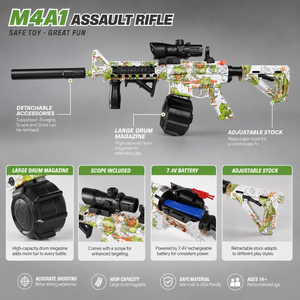 <span class=keywords><strong>Pistola</strong></span> <span class=keywords><strong>de</strong></span> Juguete Eléctrica M4A1 para <span class=keywords><strong>Bolas</strong></span> <span class=keywords><strong>de</strong></span> <span class=keywords><strong>Gel</strong></span> con Tambor <span class=keywords><strong>de</strong></span> Cargador, Juguete <span class=keywords><strong>de</strong></span> <span class=keywords><strong>Gel</strong></span> <span class=keywords><strong>de</strong></span> Agua para Juegos en el Patio Trasero, Venta al por Mayor, Suministro OEM a Granel - Product Image 4