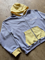 HaoYa Sweat à capuche personnalisé en coton, coupe ample et oversize, en molleton épais pour hommes