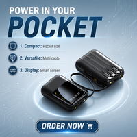 Vente chaude OEM Logo 10000mAh Power Bank Banques d'alimentation portables de haute qualité avec affichage Batterie d'usine d'origine pour iPhone
