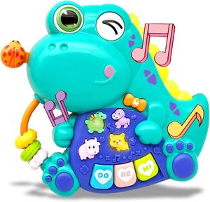 Clavier de piano dinosaure EPT avec lumières et musique, jouet musical éducatif <span class=keywords><strong>pour</strong></span> bébés de 12 à 18 <span class=keywords><strong>mois</strong></span>, cadeau <span class=keywords><strong>pour</strong></span> garçons et filles - Product Image 1