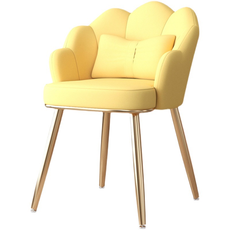 Стул Бархатная подушка сиденье кремовый обеденный дробленый розовый 6 комплектов ужин черный современный стиль спальня простые стеганые стулья для комнаты