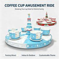 Manèges de Parc d'Attractions, Manèges de Fête Foraine, Manège Tasses à Café Rotatives Thème Noël, Manèges Tasses à Thé Rotatives Familiales