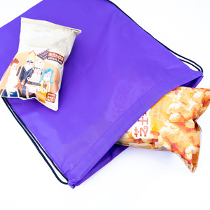 Tas Serut Poliester Tahan Air Custom Print, Tas Serut Olahraga Gym Poliester Reusable - Product Image 2