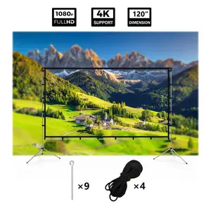 Latest Screens Outdoor Manual Pull Up 100inch Projection Screen