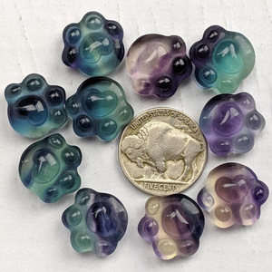 Mini Size Different Materials Cat Paws Crystal Paws for <b>Bracelets</b> Necklace Accessory Crystal <b>Healing</b> Stones Gifts - Product Image 2