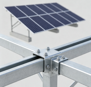 PiPe GL-1078 Solar Panel Mounting Bracket Hot-Dip Galvanized Steel Roof Truss <b>Frame</b> Structure 21 Wind/Snow Load Solar System - Product Image 4