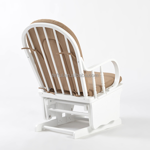Chaise berçante moderne en bois d'hévéa écologique pour bébé – Idéale pour la détente nocturne, chambre d'enfant et appartement - Product Image 4