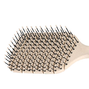 <span class=keywords><strong>Brosse</strong></span> à cheveux démêlante incurvée pour femmes et hommes Démêlant à lissage rapide avec poignée en ABS et évent pour cheveux raides bouclés et ondulés - Product Image 5