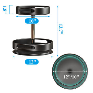 Étagère de rangement de cuisine personnalisée en usine autoportante avec étagères réglables Étagère de rangement ronde à 2 couches en acier inoxydable pour cuisine - Product Image 3
