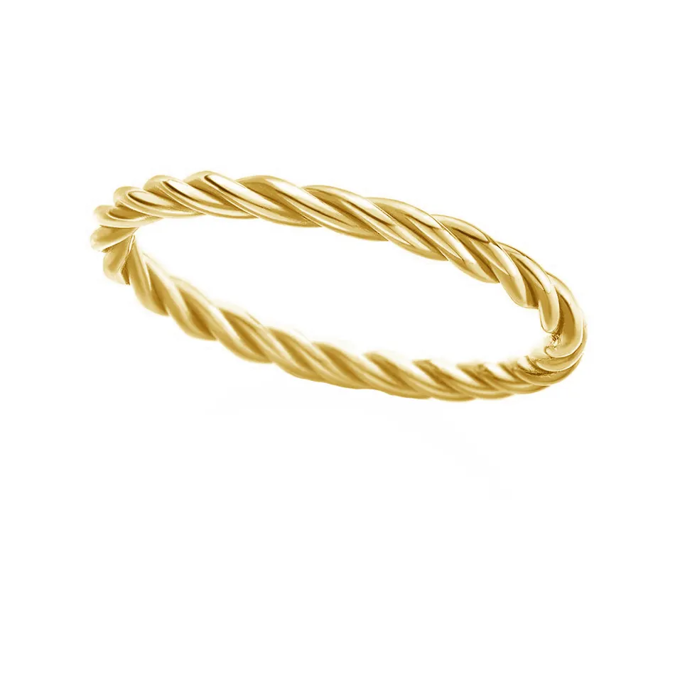 Nagosa boutique-Anillo de Plata de Ley 925 para mujer, joyería de oro vermeil, cuerda sólida, banda para el dedo, venta al por mayor