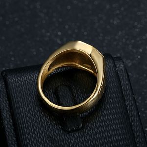 Anillo de Hombre de Lujo, Joyería Masculina de Acero Inoxidable, Chapado en Oro de 18k PVD, Impermeable, Mitología Griega Antigua - Product Image 2