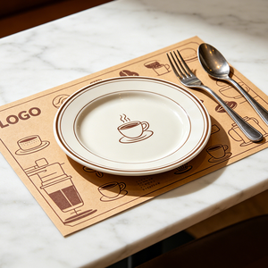 Napperons en papier personnalisés imprimés, jetables, pour restaurants, vente en gros, impression de menus, napperons en papier pour catalogues - Product Image 1