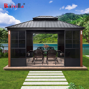 Support de jardin Loisirs Gazebo en aluminium Baivilla Well Design Outdoor Rainproof with Net LED PVC Metal Square Aluminium UV Resident - Product Image 1