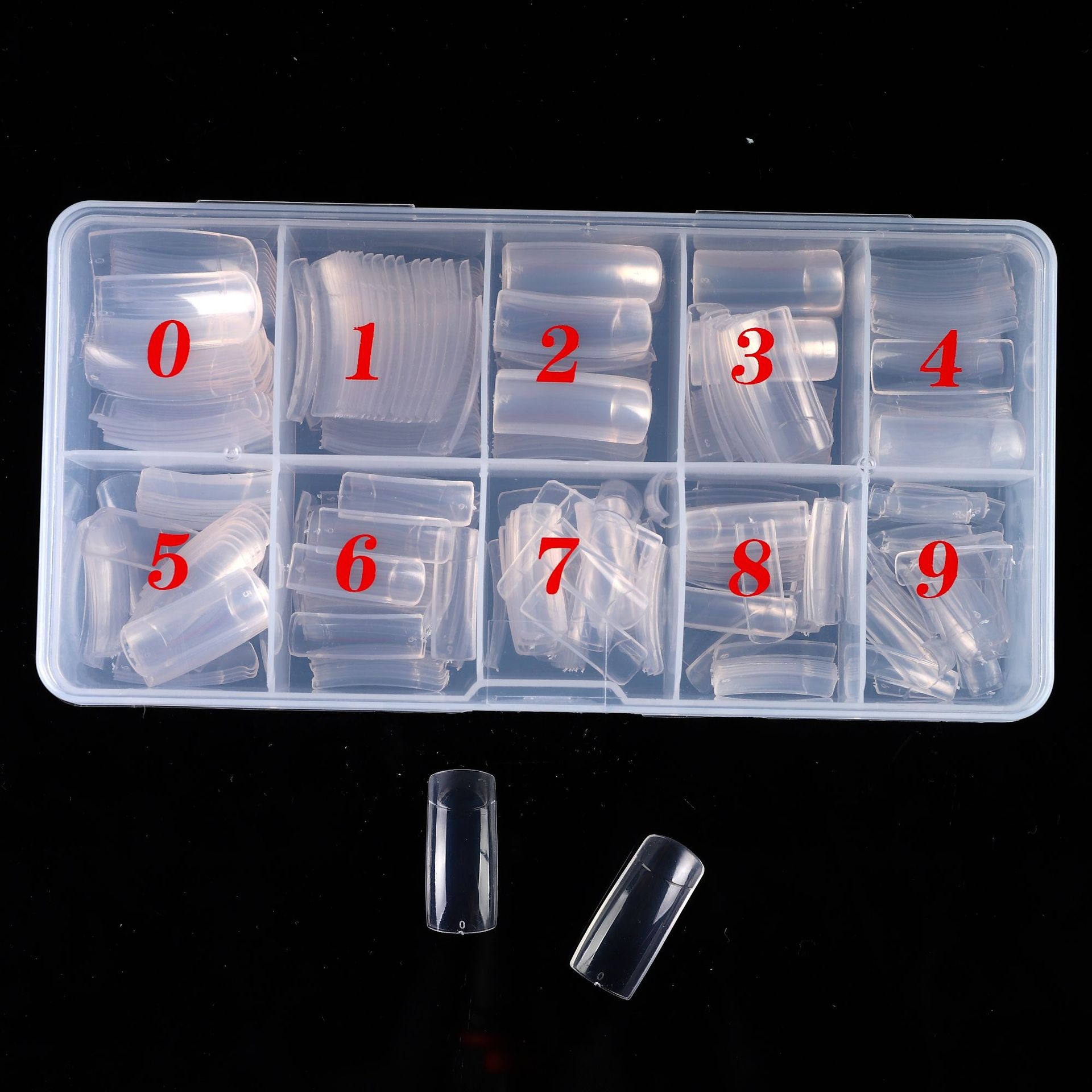 Medio clavo transparente