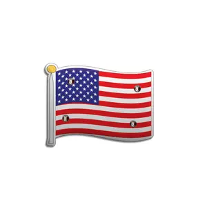 Hadiah Patriotik Kustom Kerajinan Negara Bendera Pin Bros Lencana, Alat Peraga Acara Patriotik, Suvenir Halus