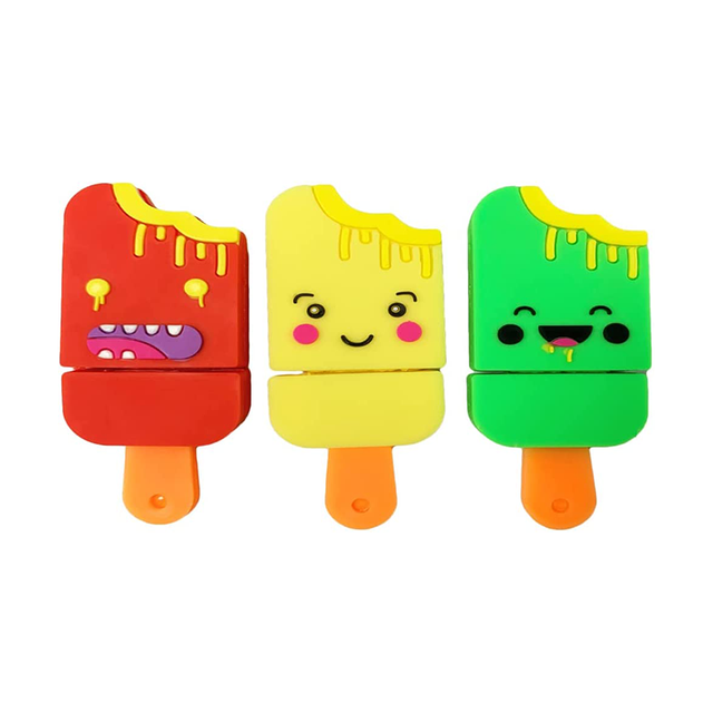 Gitra PVC Rubber Customized Cartoon USB Flash Drive 2.0 Personalized Icecream USB Stick Memorias USB 3.0 Pen Drive 8GB 16GB 32GB