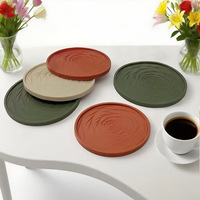 Sous-verres en silicone à motif floral, tapis résistants à la chaleur pour tasses, mugs et café, pour le bureau, la maison et la cuisine