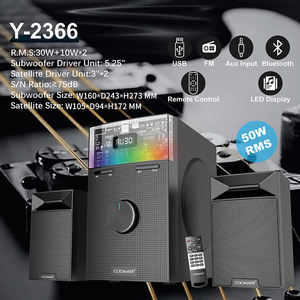 Haut-parleurs de cinéma maison 2.1 OEM/ODM avec subwoofer, son RGB, multimédia, sans fil, pour jeux, TV et ordinateur - Product Image 4