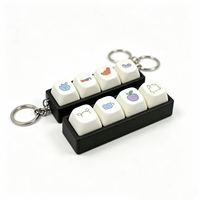 Custom Acrylic Keyboard Keycap Keychain with UV Printing Stress Relief Switches Fidget Clicker