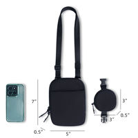 Hete Verkoop Waterdichte Verstelbare Mobiele Telefoon Tas Kleine Enkele Schouder Crossbody Tas Met Verwijderbare Sleutelzak Portemonnee