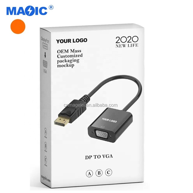 Promotion 15CM 1920*1200 60Hz DP to VGA Adapter Converter Displayport to HDMI Adapter
