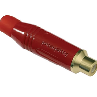 Connecteur de câble femelle série RCA ACJR-RED, boîtier rouge, prise femelle RCA pour la transmission de signal audio