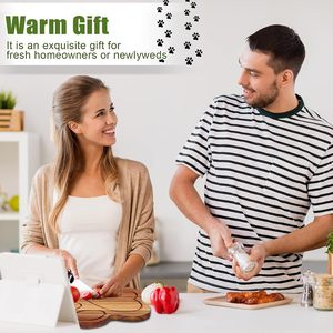 <span class=keywords><strong>Planche</strong></span> à découper en bois d'acacia écologique en forme de griffe 30,48x27,94cm, plateau de service pour <span class=keywords><strong>pain</strong></span>, fromage, viande, légumes et pizza - Product Image 6