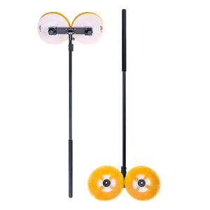 Electric Rotating Double Disc Solar Panel Cleaning <b>Brush</b> Machine Double Head Telescopic Plastic Anti-Scratch Durable - Product Image 1