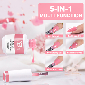 Bozlin Hema Miễn phí 48 màu sắc thuần chay Nail Extension Gel nhà máy bán buôn chất lỏng Gel Builder trong một chai nhãn hiệu riêng Gel Builder - Product Image 2