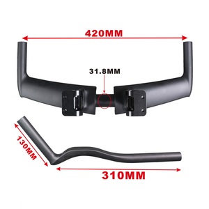 Guidon Aero Full Carbon Fiber TT HB089 pour cadre de <span class=keywords><strong>triathlon</strong></span> contre la montre, 420 mm avec extension de guidon à 51 degrés - Product Image 4