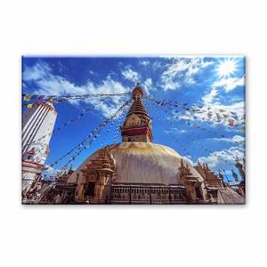 Impresión en Lienzo del Stupa de Boudhanath de Katmandú, Nepal, Arte de Pared, Bandera de Oración del Templo Budista, Decoración para el Hogar y la Habitación - Product Image 2