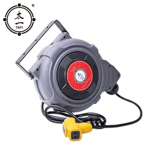 Stainless Steel Car Wash High Pressure Retractable Box Garden Water Hose Reel Automatic Retractable Electric Cable Reel