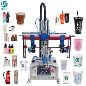 Machine d'impression sérigraphique de table semi-automatique rotative pour <span class=keywords><strong>verre</strong></span>, plastique PP, gobelets à thé au lait, papier et tasses à café - Product Image 1