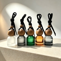 Bouteille vide suspendue de 10 ml pour désodorisant de voiture coloré, diffuseur de parfum pour voiture, flacon en verre pour aromathérapie et pendentif parfumé