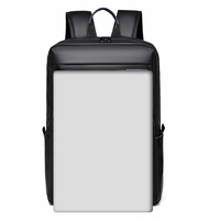 Sac à dos fin pour ordinateur portable, grande capacité, résistant à l'eau, pour bureau et voyage, personnalisable avec logo