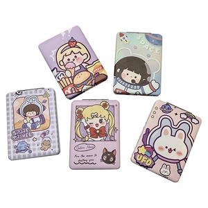 กระจกแต่งหน้าหนัง PU แบบถือได้, กระจกแต่งหน้าแบบแผ่นปะรูปหัวใจขนาดเล็กสำหรับเด็กผู้หญิงแบบ<span class=keywords><strong>เกาหลี</strong></span>สามารถปรับแต่งได้ - Product Image 6