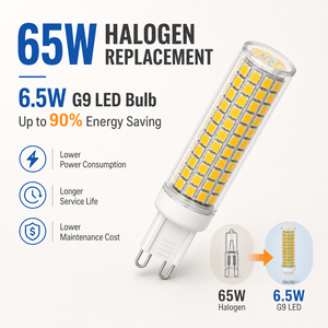 Bombilla LED G9 tipo maíz, 138 LED, 7W, 800-850LM, Sanan SMD 2835, PC Ceramics, AC 120V/230V, 120lm/W, CRI 80, CE, RoHS, 15000H, 2 años de garantía - Product Image 1