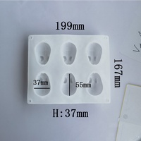 6 Löcher Kaninchen förmige Silikon form 3D Bunny Candy Pudding Form Handgemachte Mousse Kuchen Dekorations werkzeuge Back geschirr