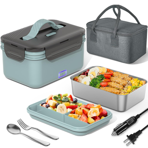 Boîte à lunch électrique portable 60W en acier inoxydable, plateau repas pour la conservation des aliments domestiques, chauffe-plat écologique - Product Image 5